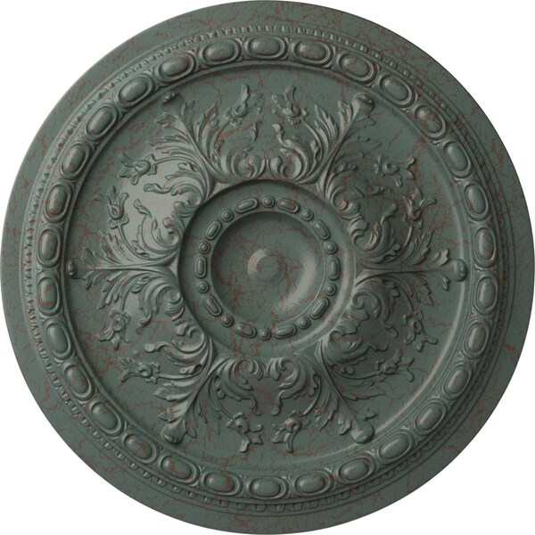 Ekena Millwork Stockport Ceiling Medallion (Fits Canopies up to 6 1/4"), 28"OD x 2 3/4"P, Cloud Burst Crackle CM28STCBC - main